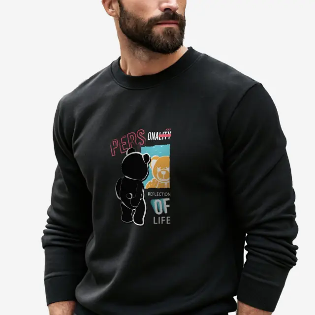 Φούτερ Noshame® Μαύρο με τύπωμα - 3025047 - XXL