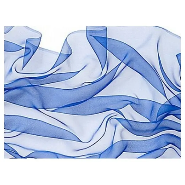 Μεταξωτό μαντίλι 3,5 ραμμένο 180x55cm - brilliant blue