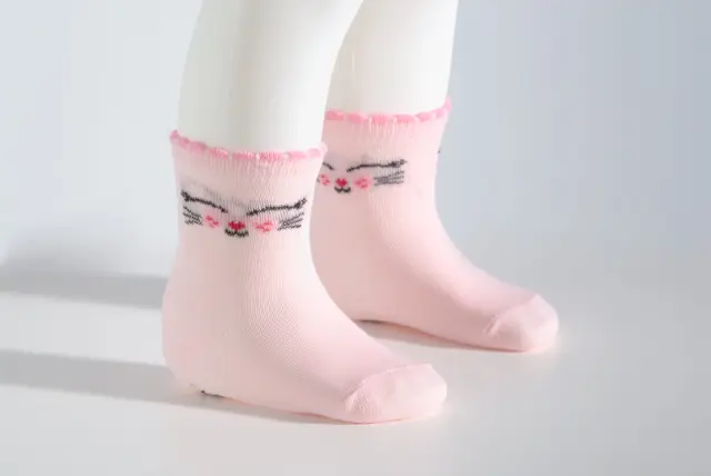 Socks Baby Eye Cat Ροζ