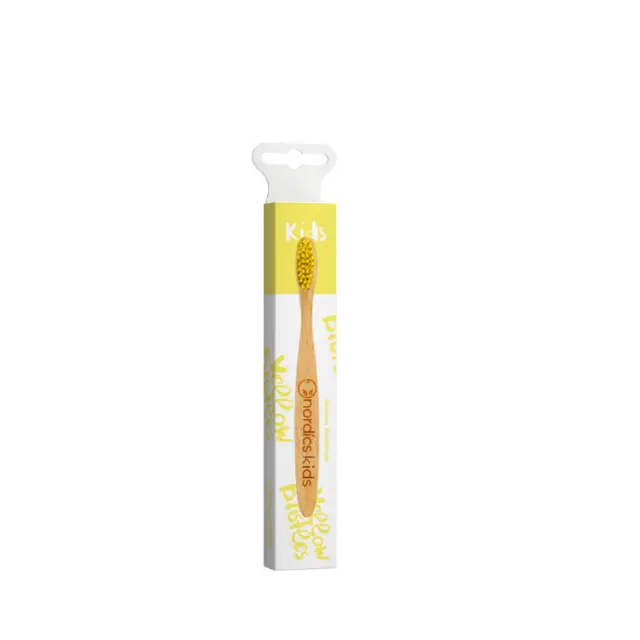 Nordics Bamboo Kids Toothbrush with Yellow Bristles 2