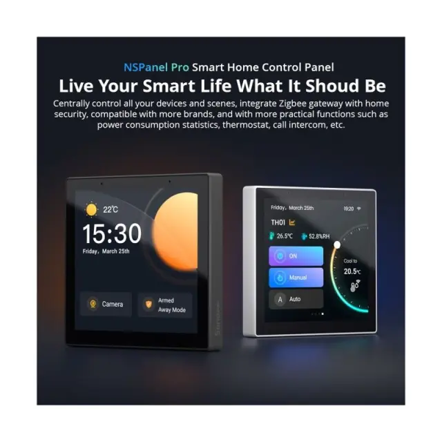 Smart Διακόπτης Τοίχου WiFi Zigbee 3.0 με Οθόνη Αφής 86mm Άσπρο 3