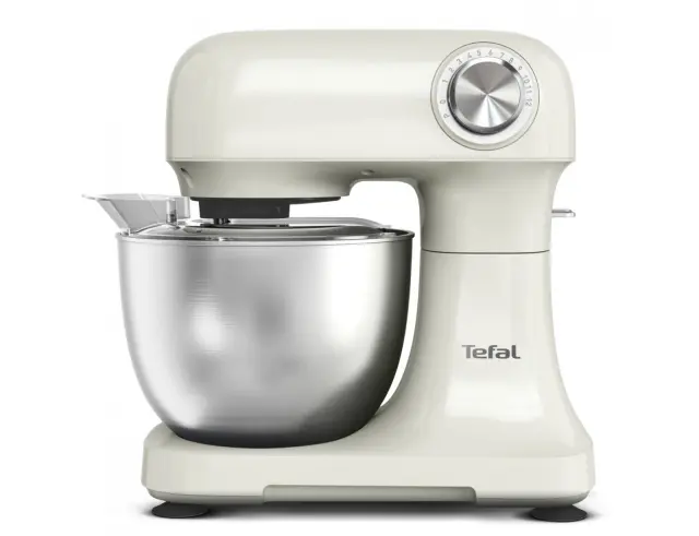 Κουζινομηχανή Tefal Bake Easy QB140A με ισχύ 500W, 12 ταχύτητες και χωρητικότητα 3.5L - Λευκό QB140A