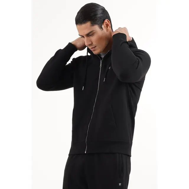 Magnetic North Zipper Hoodie Basic (50012-Black) - Μαύρο 3