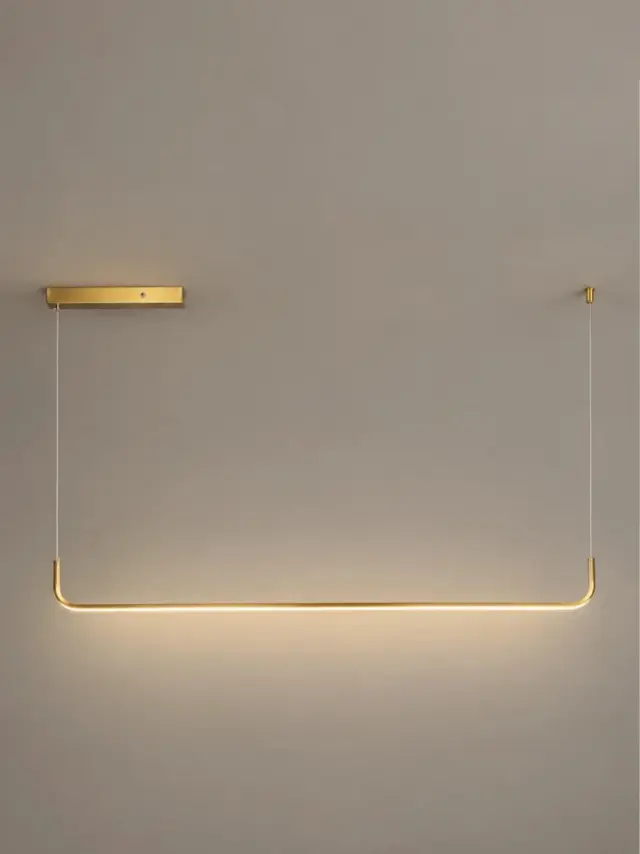 Χρυσό Κρεμαστό Φωτιστικό LED CCT 120cm kelvo LINARIA 36W με Χειριστήριο 2