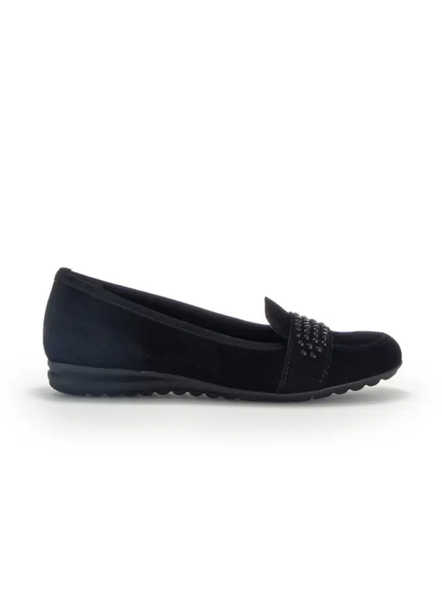 Gabor Μοκασίνια-Loafers Γυναικείο δέρμα Nubuck Μαύρο GAB/32624 47-SCHWARZ 3