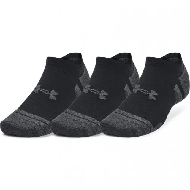Under Armour Unisex Performance Tech 3 Pack No Show Socks Μαύρο 1379503-001 (Under Armour) - Large