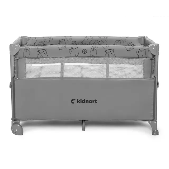 Kidnort Παρκοκρέβατο Naste Light Grey KNLOZ000007 3