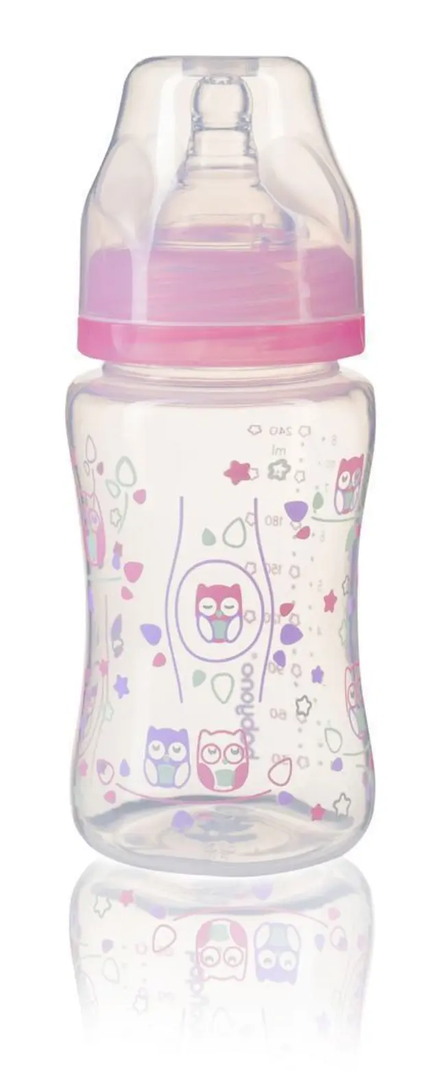 Μπιμπερό Κατά των Κολικών 240ml +0 μηνών Babyono Pink 403