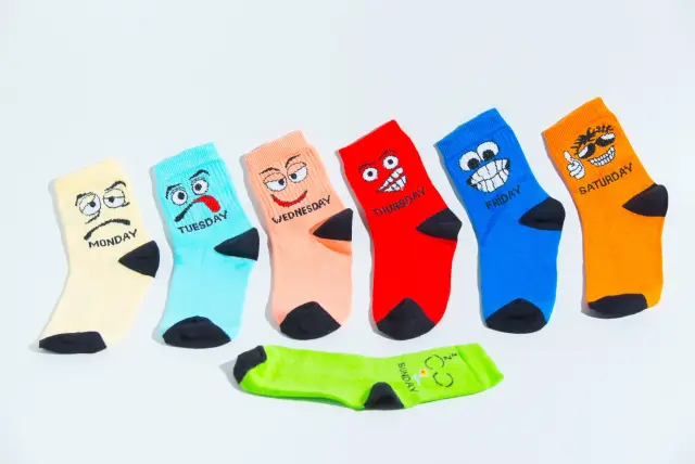 Socks Combo 7pcs Days of the Week Μεσαίες Colours