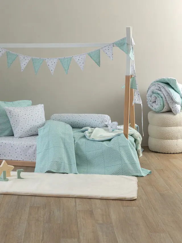 Πάπλωμα bebe διπλής όψης Palamaiki BB100-BB101 Aqua - 110 x 150 2