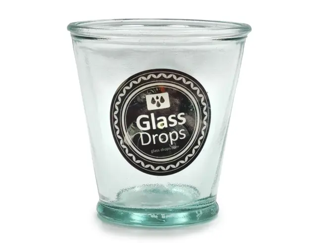 Ποτήρι Glass Drops Αuthentic (2198) Από ανακυκλωμένο γυαλί, Χωρητικότητας 220ml, Διαστάσεων Ø 9 x Υ 9 cm 2198 3
