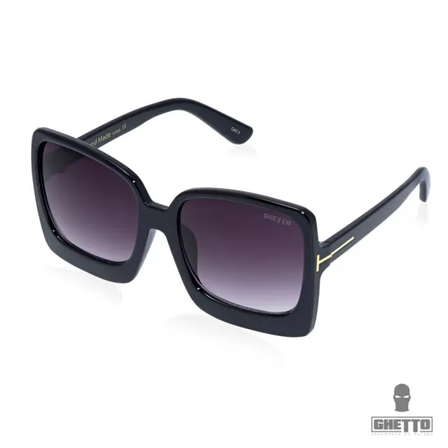 Ghetto Jackies Ladies Square Sunglasses Black