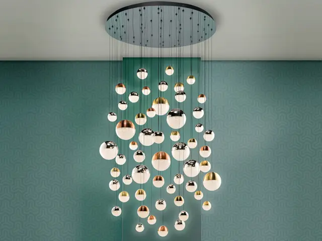 SPHERE LAMP Ø140 55L DIMMABLE φωτιστικό Ορείχαλκος Χρώμιο