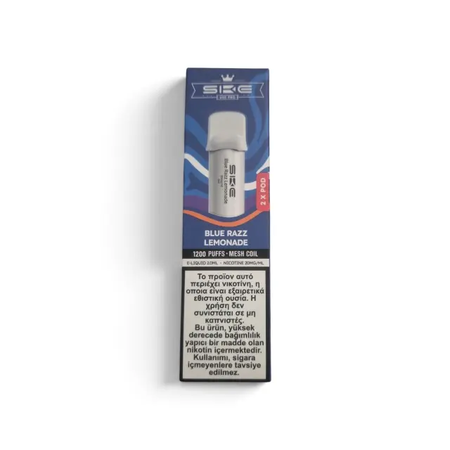 SKE 600 Pro Pods: Η Απολυτη Εμπειρία Vaping με 1200 Puffs Blue Razz Lemonade