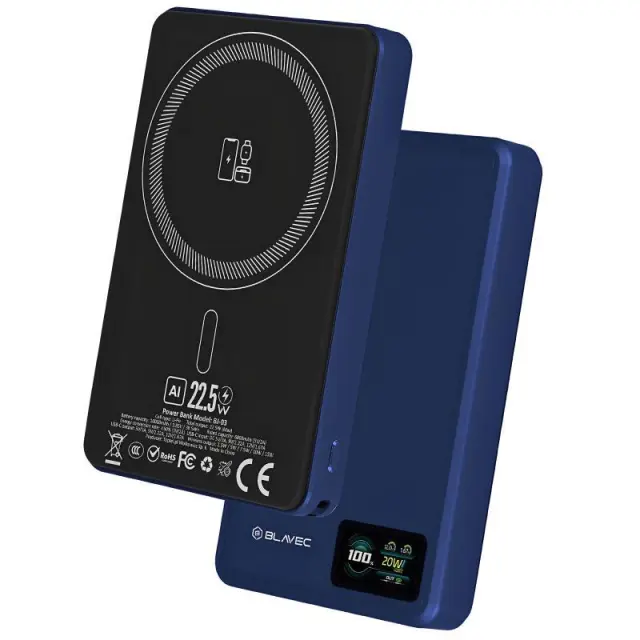 Φορτιστής Ανάγκης Blavec BJ-03 22.5W 10000mAh 3 σε 1 Magnetic Μπλε N71615