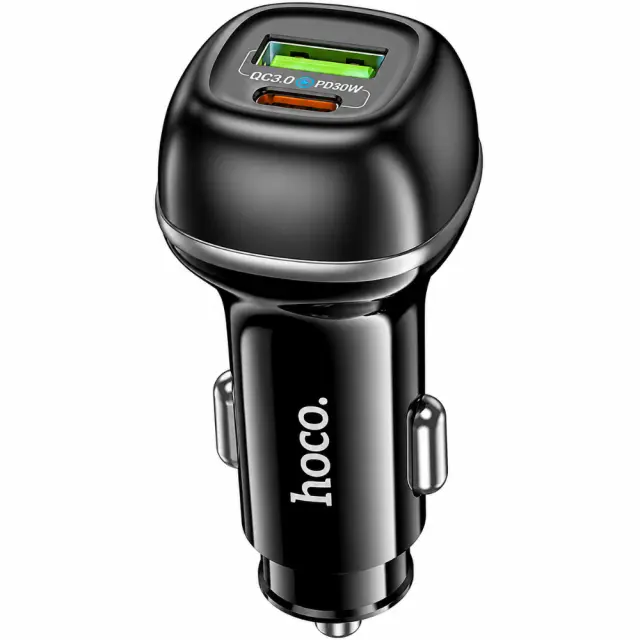 Φορτιστής Αυτοκινήτου Hoco Z58A Rank 48W 1xUSB-A 1xUSB-C PD QC3.0 Fast Charge Μαύρος