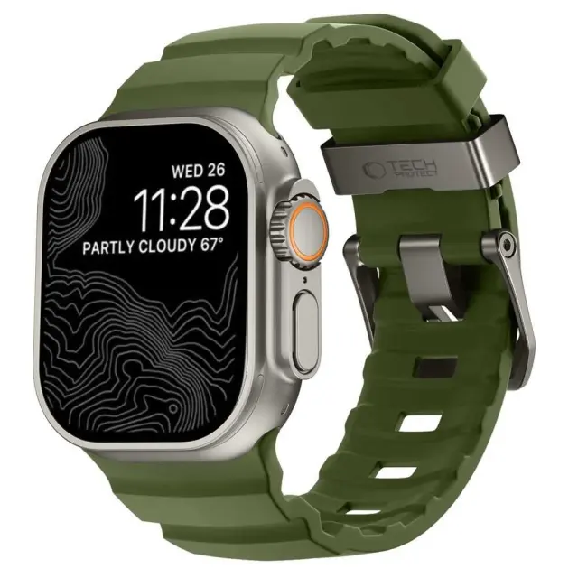 Tech-protect Motion Apple Watch 8 / 9 / 10 / 11 / 12 / Se / Ultra (44 / 45 / 46 / 49 Mm) Tactical Green