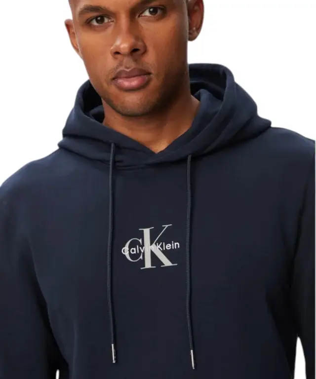 Calvin Klein - Ανδρική Μακρυμάνικη Φούτερ Μπλούζα με Κουκούλα LV04RG279G-CEF Mπλε 3