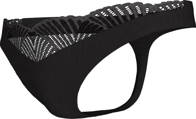 Calvin Klein Γυναικείο String Perfectly Fit Lace, Χρώμα Μαύρο 2