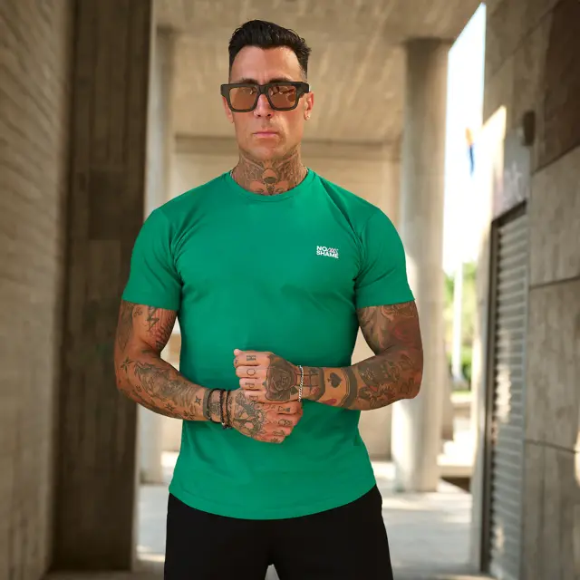 T-shirt Noshame® πράσινο με τύπωμα - 1224100 - XXL