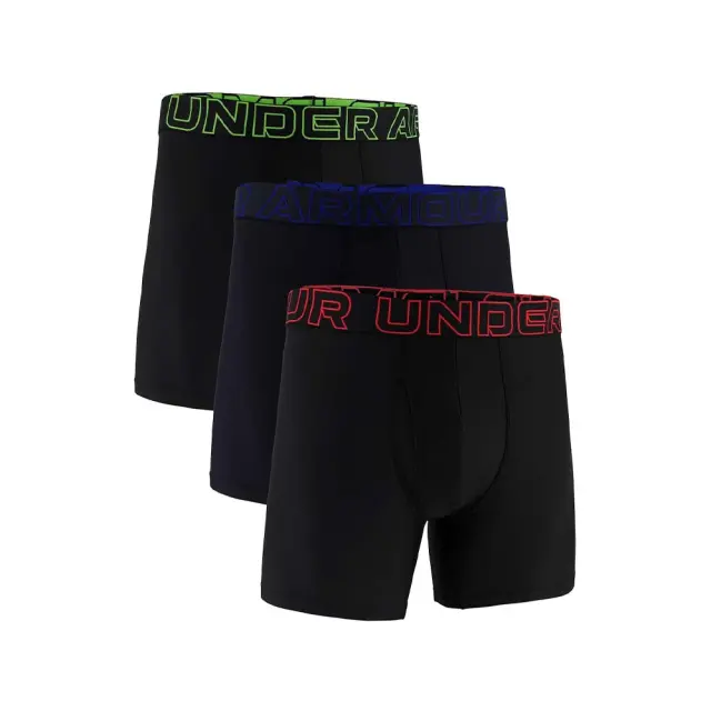Under Armour Men's Performance Tech 6inc 3 Pack Boxer Underwear Μαύρο - Κόκκινο 1383878-005 (Under Armour) - Small