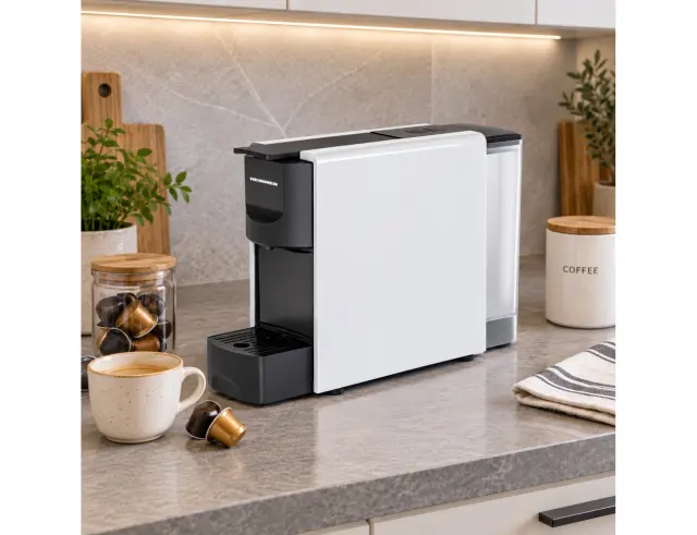 Καφετιέρα Espresso Heinner Buongiorno HEMC-DD20WHBK με ισχύ 1350W και πίεση 20 bar HEMC-DD20WHBK