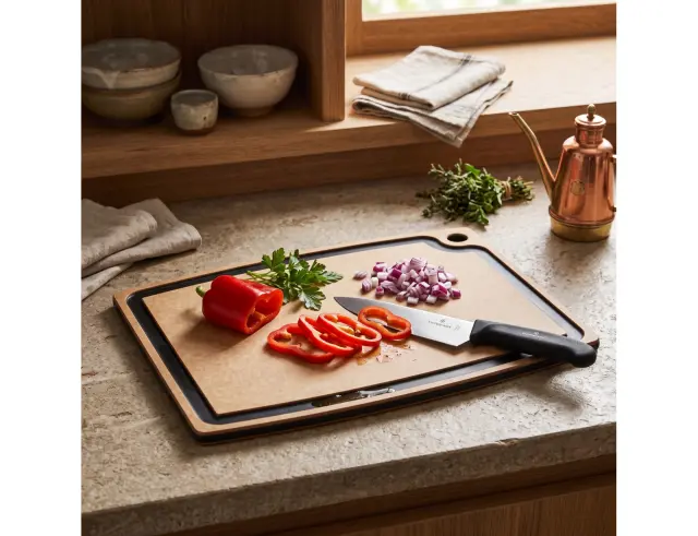 Επιφάνεια Κοπής Victorinox Gourmet με αυλάκι και διαστάσεις 49.5x38.1x0.9cm - Brown7.4130