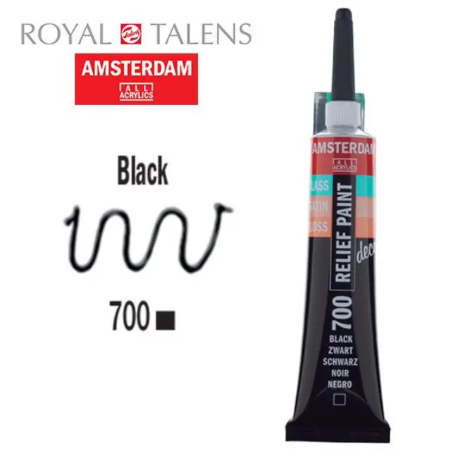 Περίγραμμα Amsterdam Relief 20ml Νο700 Μαύρο