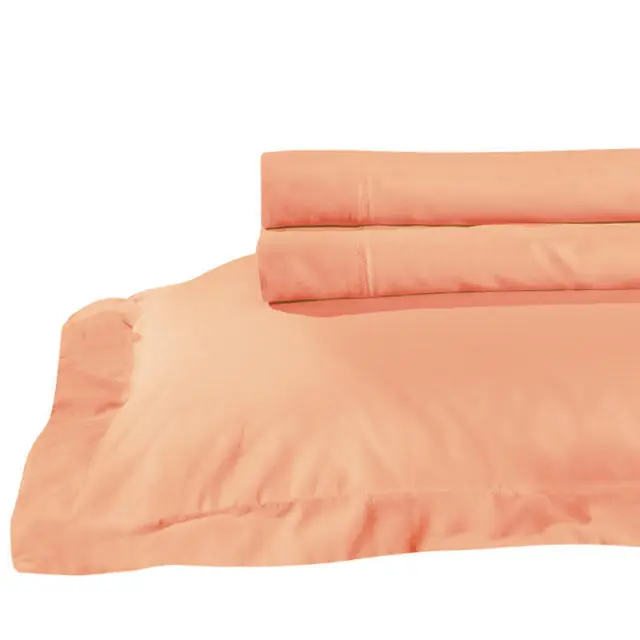 Σεντόνι 170x260 Μονό Χωρίς Λάστιχο Satin Das Home 712 Ρoδακινί