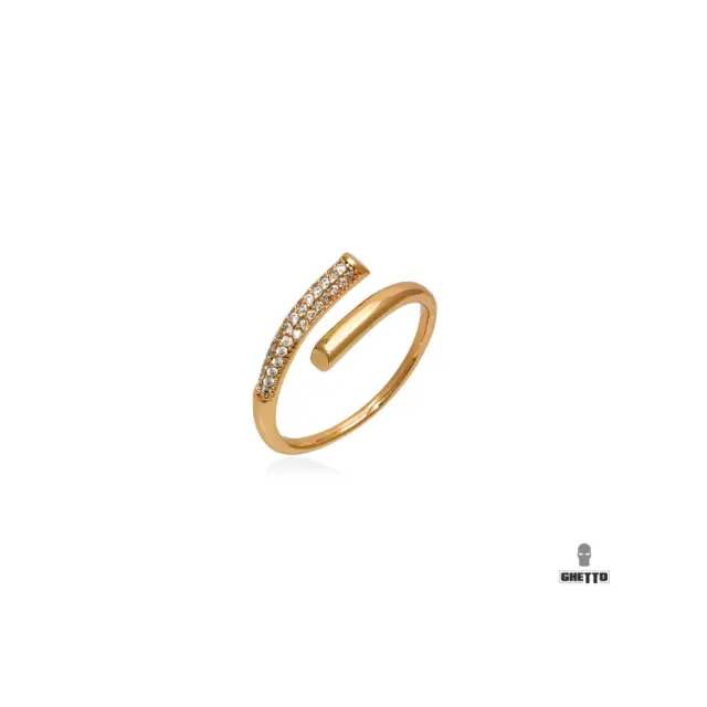 Ghetto New Design Elegant Open 18k Rose Gold Diamond Ring