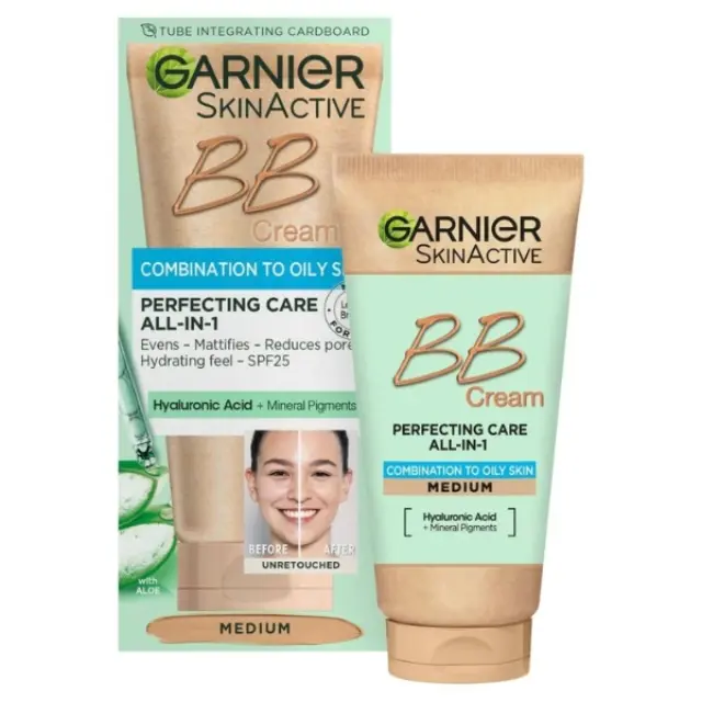 SkinActive Ενυδατική Κρέμα ΒΒ Για Μικτή/Λιπαρή Επιδερμίδα Με Χρώμα Medium SPF25 50ml