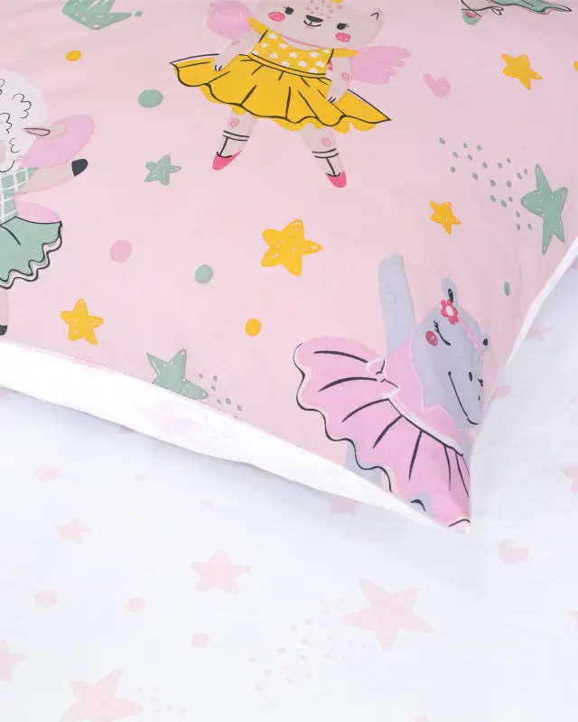Σετ Σεντόνια 100x200+30 Μονά Kocoon Ballet Fairies Pink 100% βαμβακερόΜε Λάστιχο 2