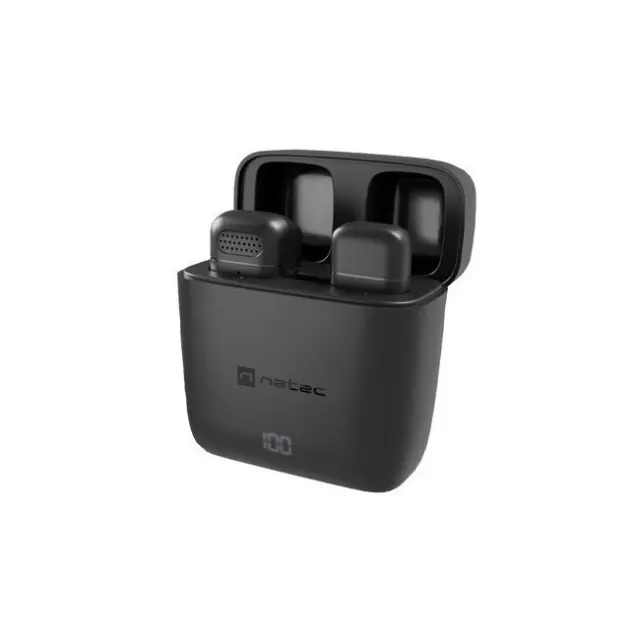 Natec Μικρόφωνο Hopper Tie Wireless Lightning Black (NMI-2255)