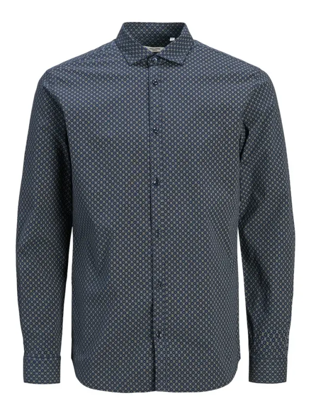 JWHBLACKPOOL STRETCH SHIRT LS UK dark navy