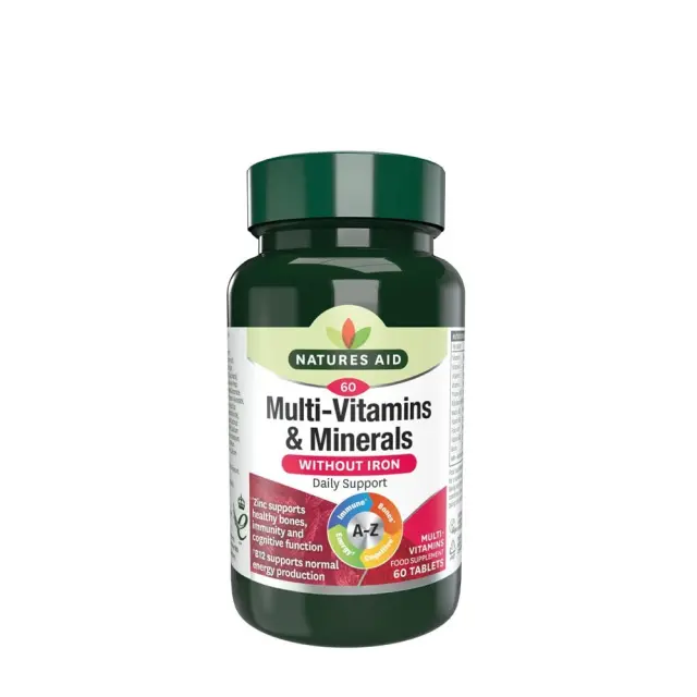 Natures Aid Multi-Vitamins & Minerals (without Iron)
