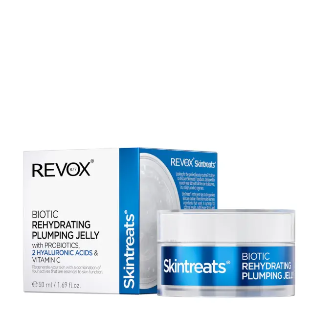 Revox B77 kintreats Biotic Rehidrating Plumping Jelly Gel προσώπου με υαλουρονικό οξύ και βιταμίνη C 50ml