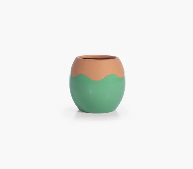 Nef-Nef Homeware Διακοσμητικό Κεραμικό Ικο Βάζο Domain 14x14x13 Πράσινο