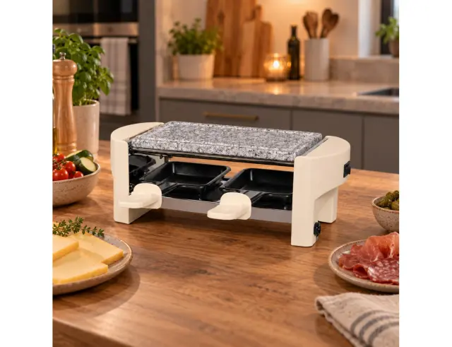 Γκριλιέρα Raclette Livoo DOC369C με ισχύ 320W και επιφάνεια ψησίματος 20x10cm - Cream DOC369C