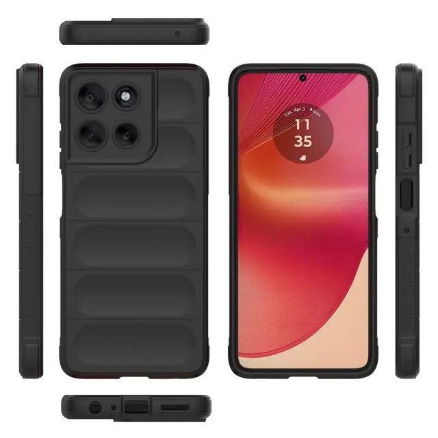 Techsuit® Rugged Anti Scratch Θήκη για Motorola Moto G56- Black 3
