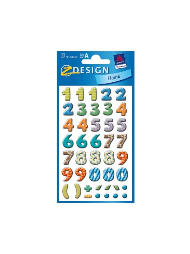 Z-Design HOM Ετικέτες 59335 Αριθμοί-Γράμματα (3 Φύλλα) (Z-DESIGN)