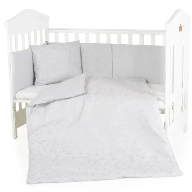Hugzzz Σετ Κούνιας 6T. 60*120cm Nook Grey Stars 3800146270544