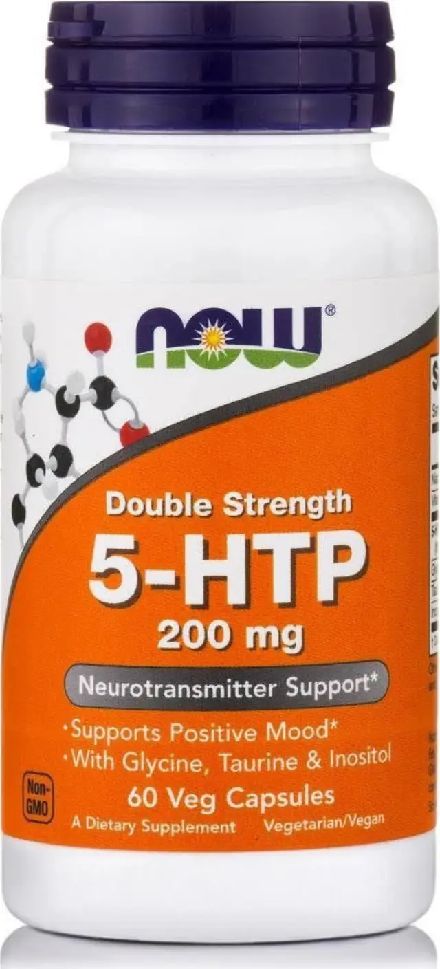 Now Foods 5-HTP Double Strength 200mg 60 φυτικές κάψουλες