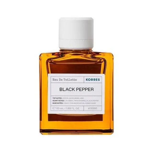 Korres Black Pepper Eau de Toilette Ανδρικό Άρωμα με Πικάντικες και Ξυλώδεις Νότες, 50ml