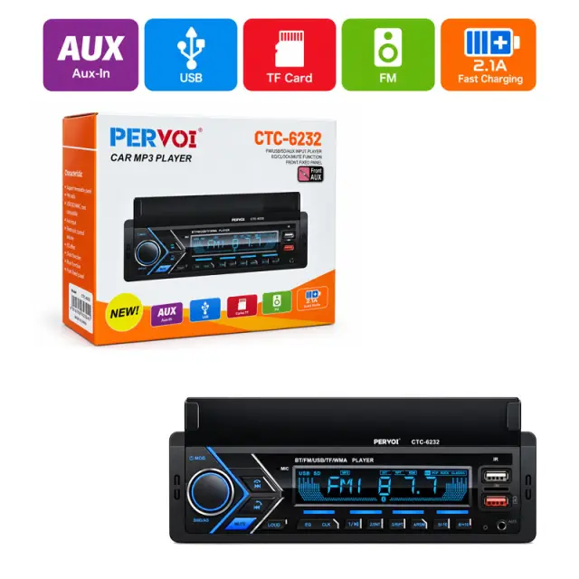 Pervoi Ηχοσύστημα Αυτοκινήτου CTC-6232 – Pervoi CTC-6232 Car MP3 Player 014425