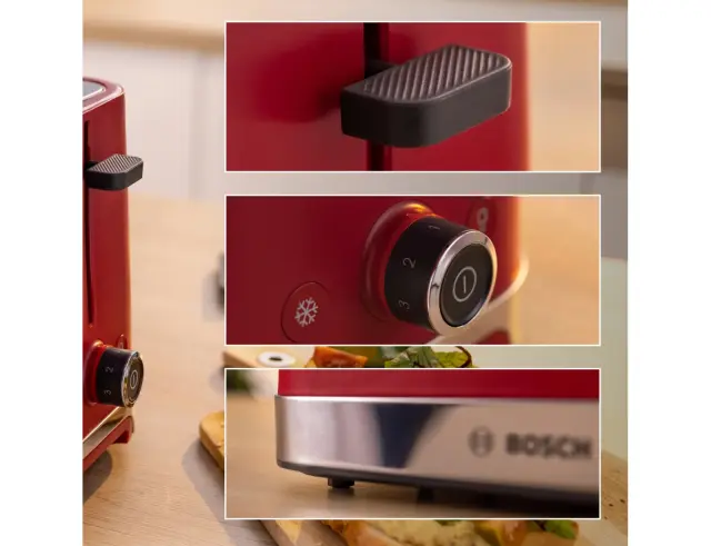 Φρυγανιέρα Bosch MyMoment TAT4M224 με ισχύ 950W και χωρητικότητα 2 φέτες ψωμιού - Red TAT4M224 2