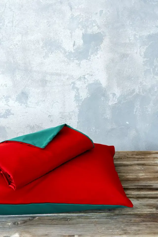 Σετ Παπλωματοθήκη Abalone - Red / Green Κόκκινο, Πράσινο Υπέρδιπλη (1 x 220x240 + 2 Μαξιλαροθήκες 50x70)
