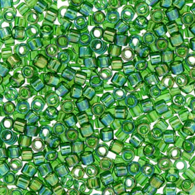 Χάντρα Miyuki Delica 10/0 - DBM0152 - Transparent Rainbow Kelly Green ~7gr