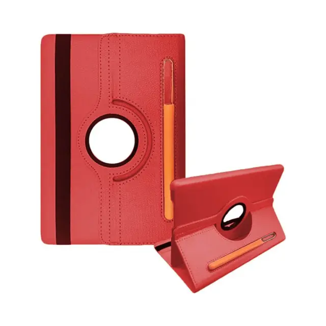 Θήκη Τάμπλετ Rotating Flip Cover Stylus Pen Για Samsung Galaxy Tab S7 / S8 11" Κόκκινη