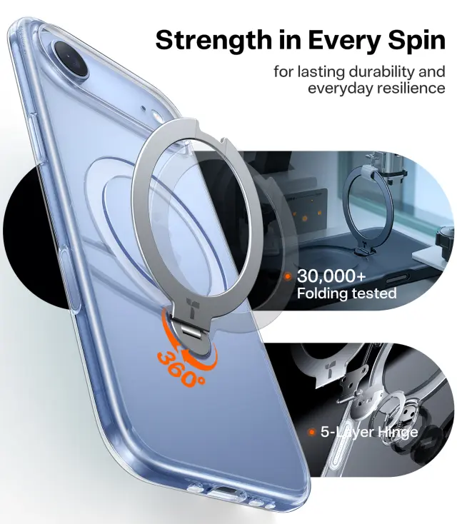 Torras Ostand Q3 Spin, clear - iPhone 17 Air 3