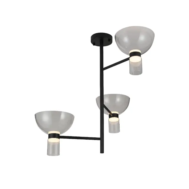 ΚΡΕΜΑΣΤΟ ΦΩΤΙΣΤΙΚΟ ACA HM250453A ΜΑΥΡΟ ΔΙΑΦΑΝΕΣ LED 24W 3000K IP20 D85XH78CM / HM250453A